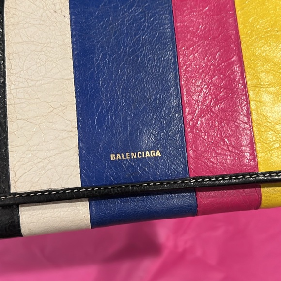 Balenciaga Auth multi color leather wallet (chain not included) - Picture 7 of 17